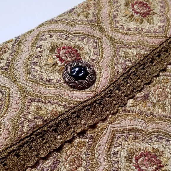 Refashioned Vintage Needlepoint Clutch - Picture 2 of 4